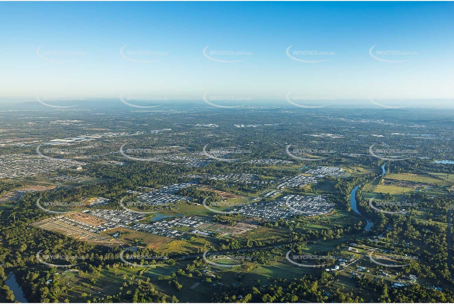 Sunrise Aerial Photo Logan Reserve QLD Aerial Photography