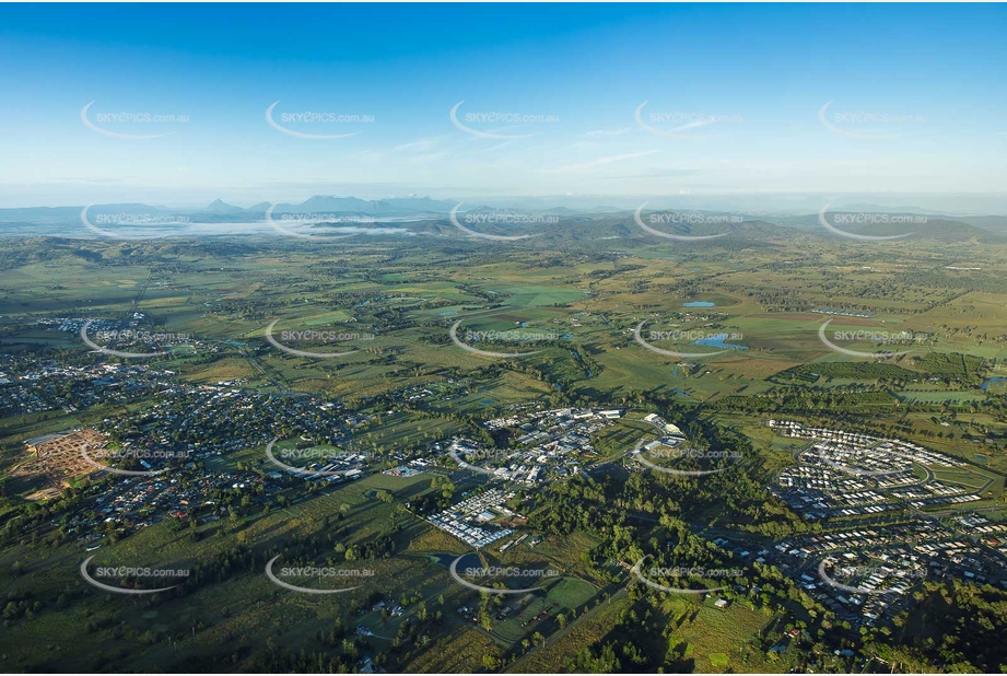 Early Morning Aerial Photo Beaudesert QLD Aerial Photography