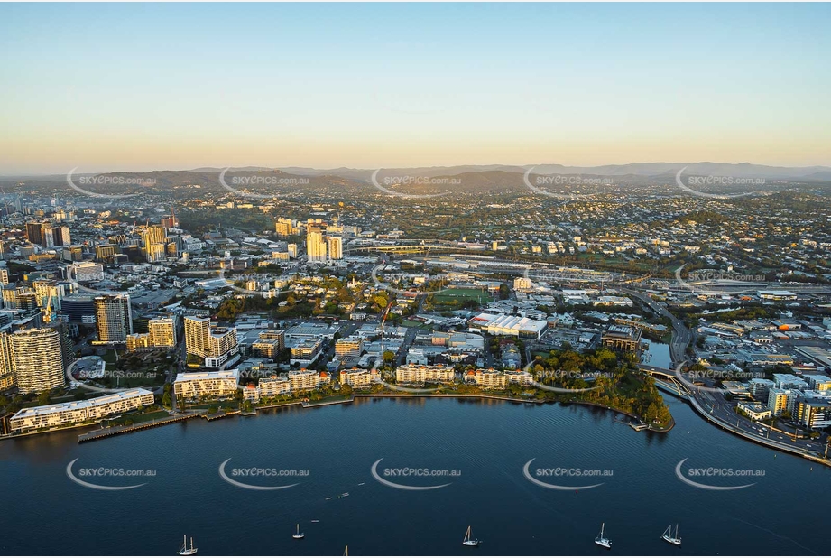Early Morning Newstead QLD Aerial Photography