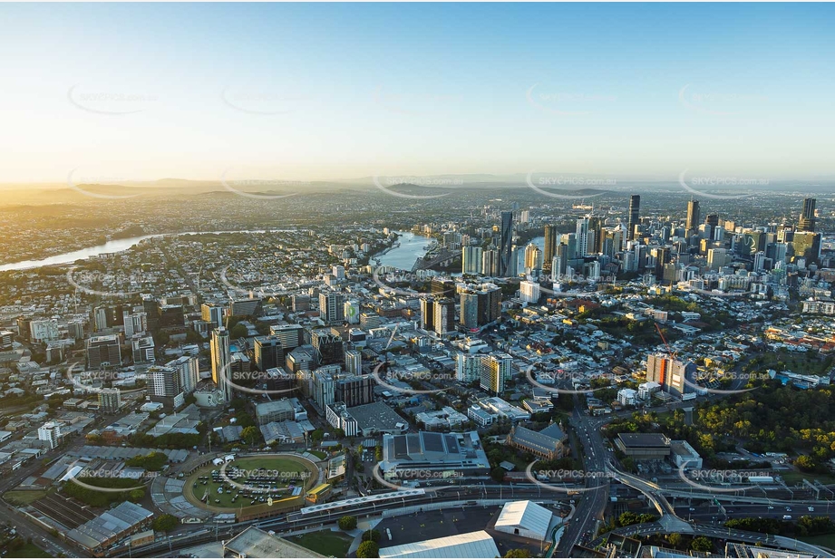 Early Morning Fortitude Valley QLD Aerial Photography