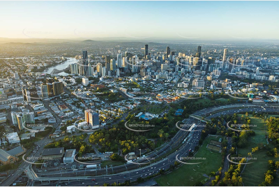 Early Morning Spring Hill QLD Aerial Photography