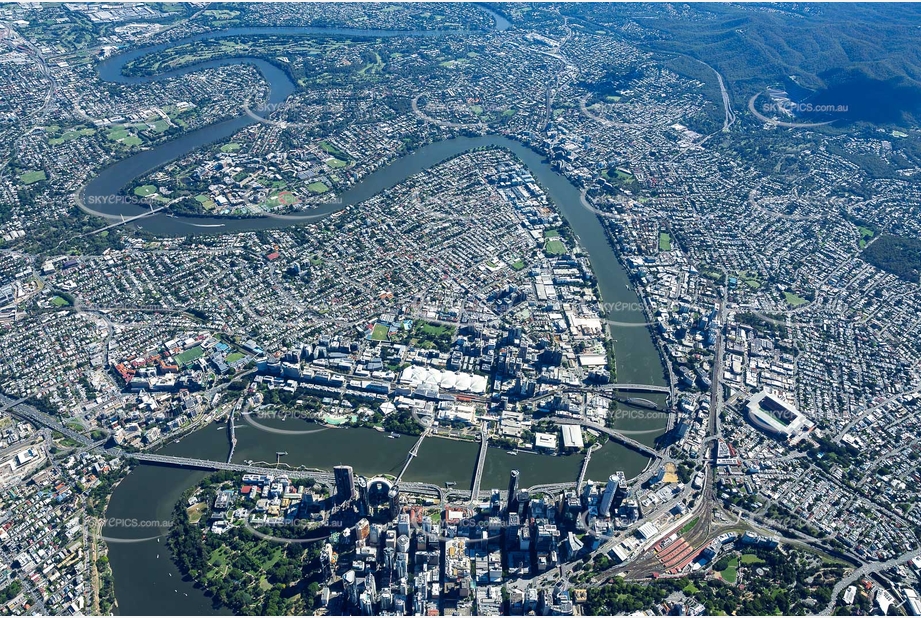 High Altitude South Brisbane QLD Aerial Photography