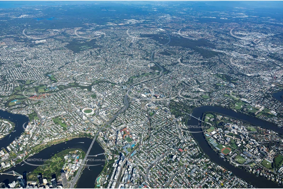 High Altitude South Brisbane QLD Aerial Photography