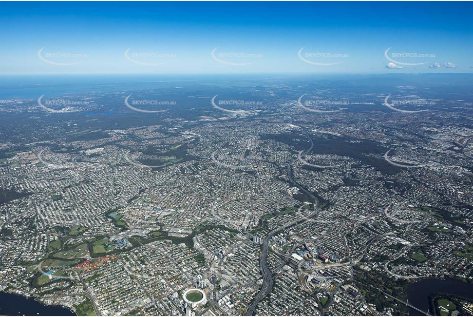 High Altitude Woolloongabba QLD Aerial Photography
