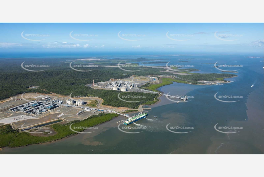 Queensland Curtis LNG Curtis Island QLD Aerial Photography