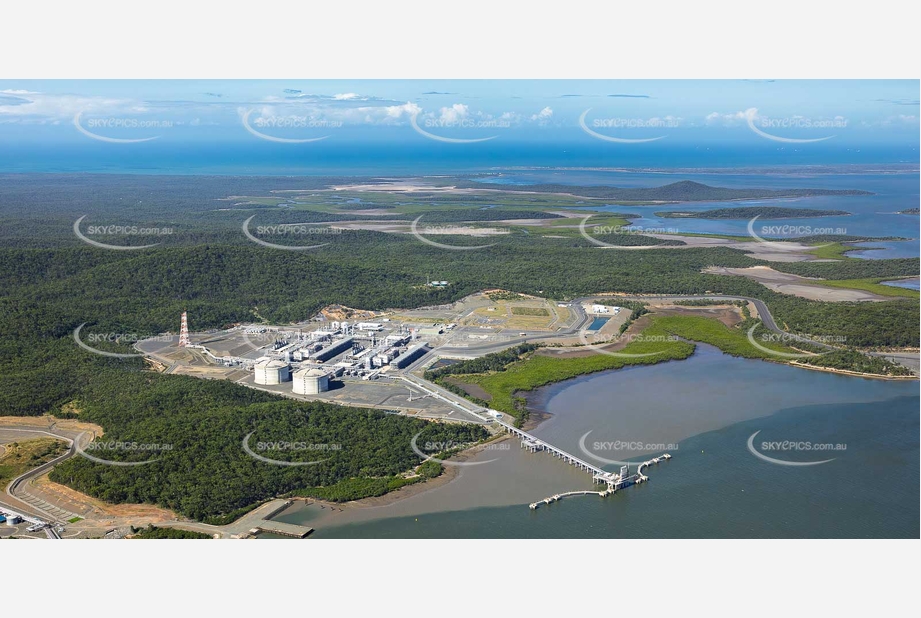 Santos GLNG Curtis Island QLD Aerial Photography