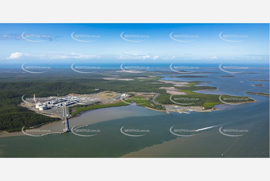 Santos GLNG Curtis Island QLD Aerial Photography