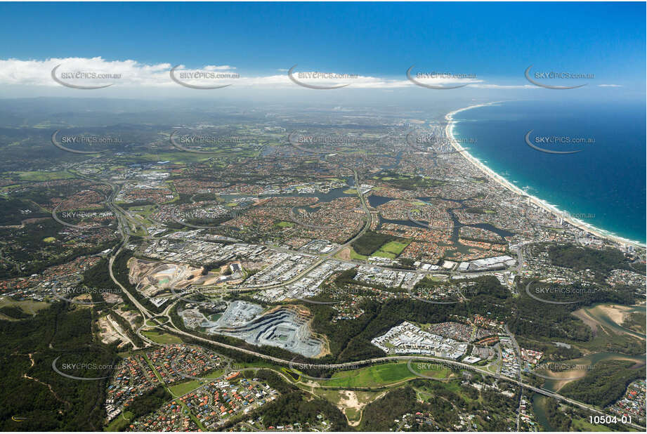 A High Aerial Photo of the Burleigh Heads Area QLD Aerial Photography
