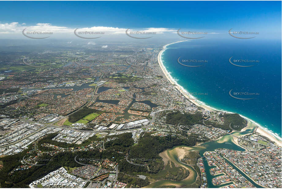 A High Aerial Photo of the Burleigh Heads Area QLD Aerial Photography