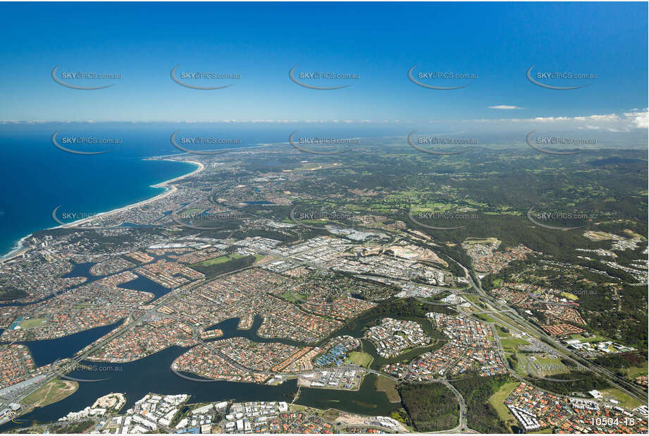 A High Aerial Photo of the Burleigh Heads Area QLD Aerial Photography