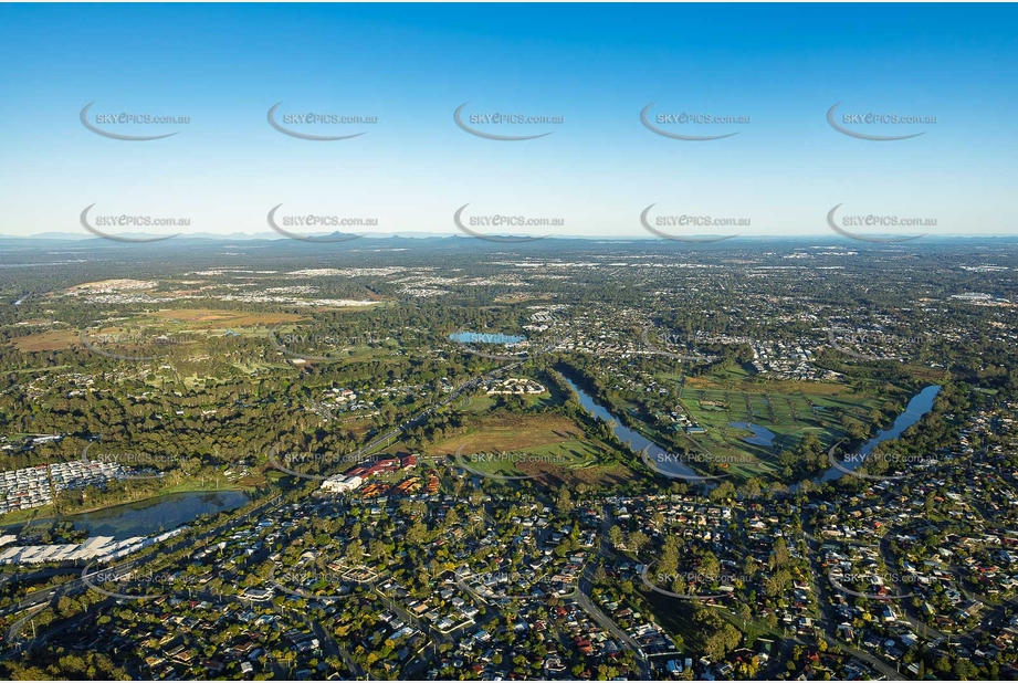 Logan River at Bethania QLD Aerial Photography