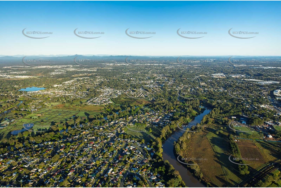 Logan River at Bethania QLD Aerial Photography