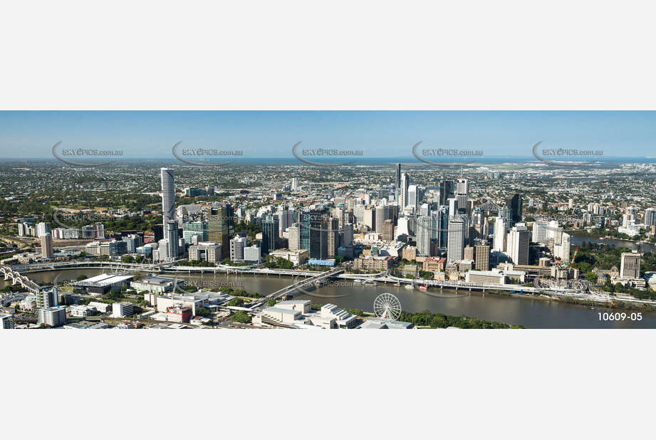 Aerial Photo Brisbane River & CBD QLD Aerial Photography