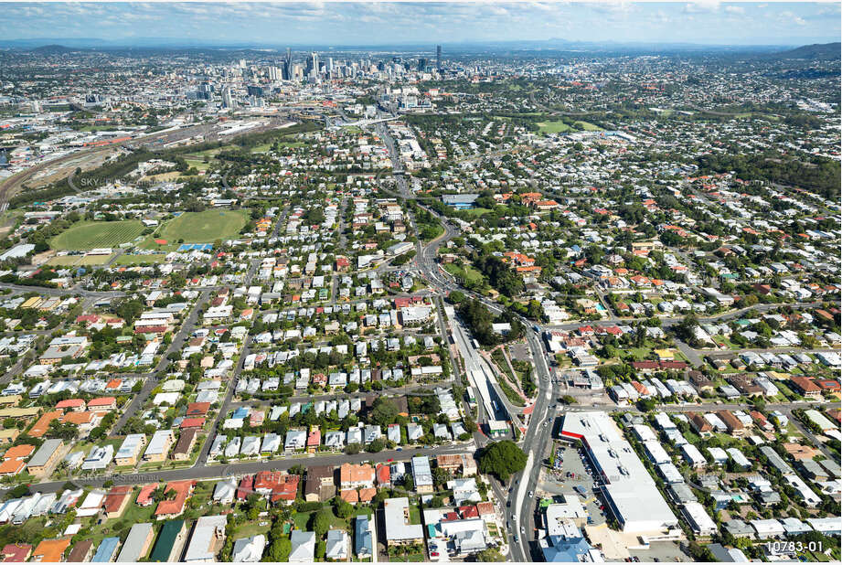 Lutwyche Road & Airport Link - Windsor QLD Aerial Photography