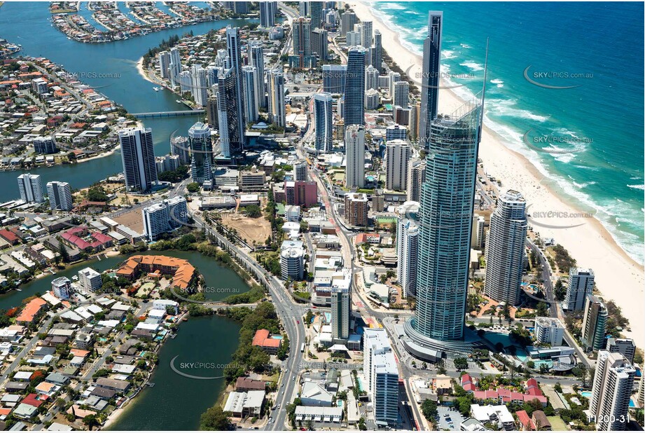 Sunbathing Surfers Paradise QLD Aerial Photography