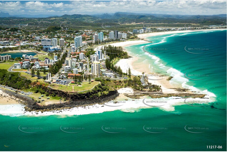 Aerial Photo Coolangatta & Point Danger QLD Aerial Photography