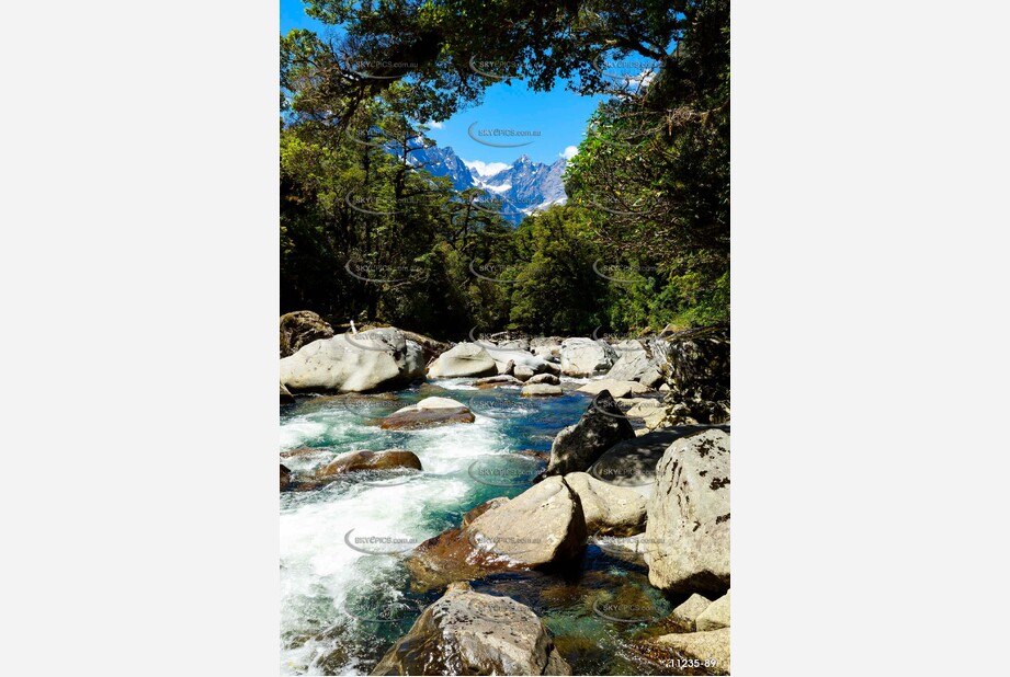 On the Road to Milford Sound Aerial Photography