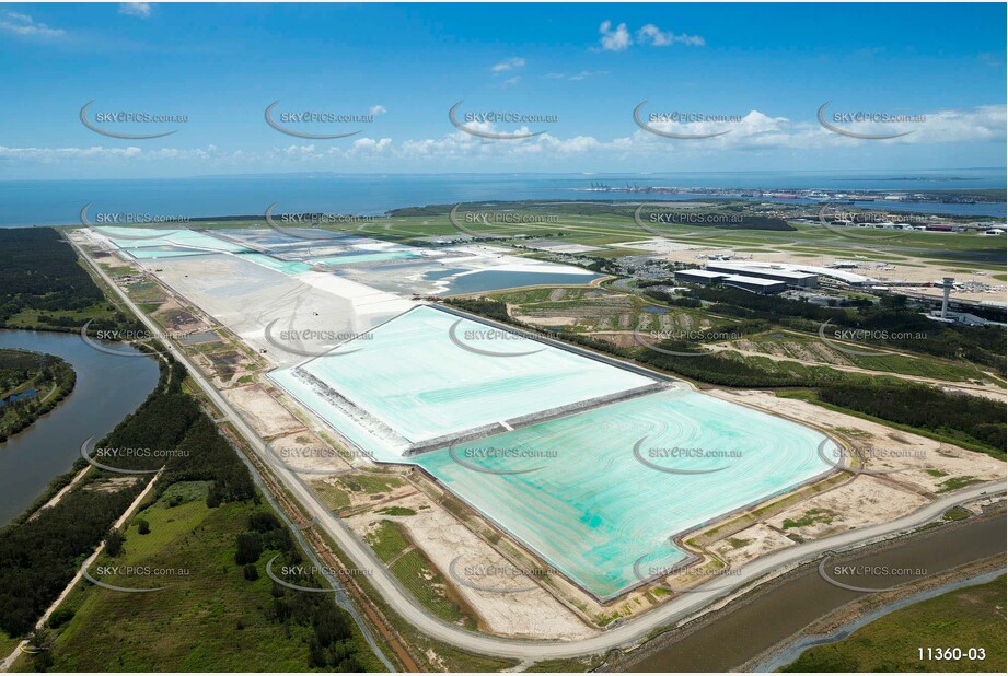 Runway Construction Brisbane Airport QLD Aerial Photography