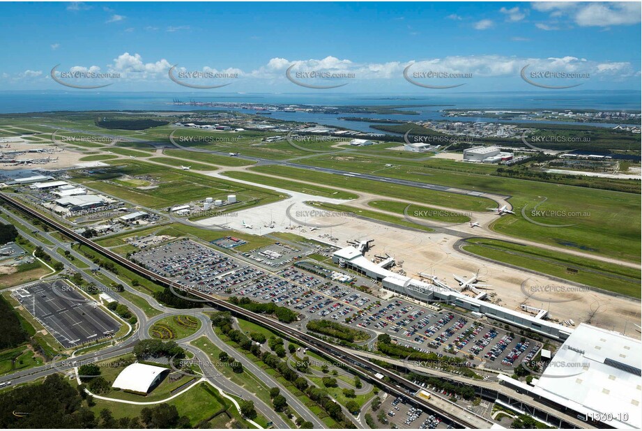 Runway Construction Brisbane Airport QLD Aerial Photography