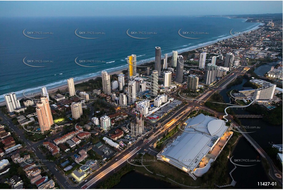 Broadbeach at Last Light QLD Aerial Photography