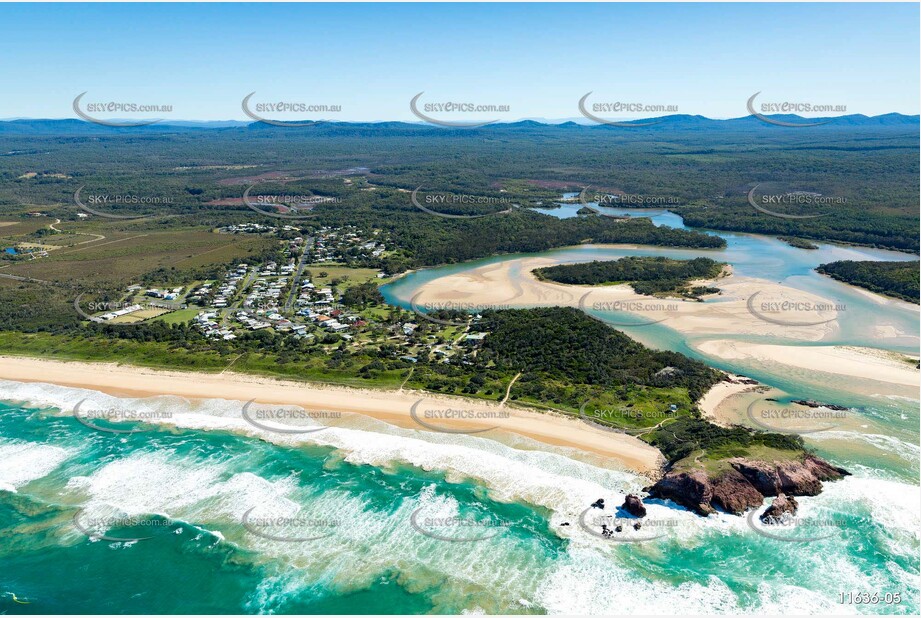 Aerial Photo Red Rock NSW Aerial Photography