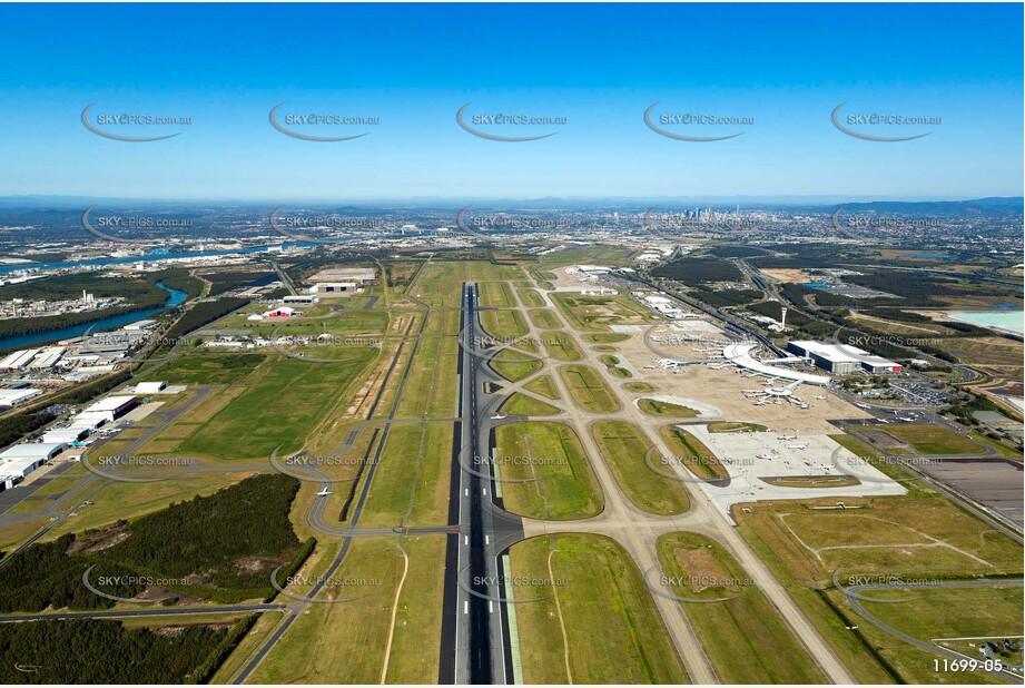 Aerial Photo of Brisbane Airport QLD Aerial Photography