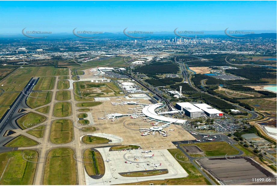 Aerial Photo of Brisbane Airport QLD Aerial Photography