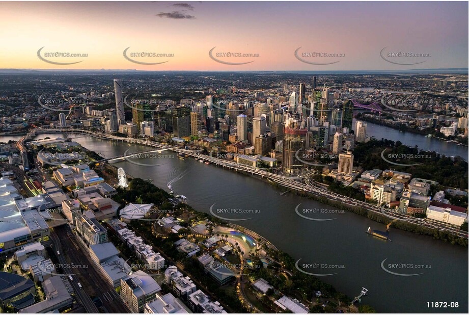 South Brisbane at Dusk QLD Aerial Photography