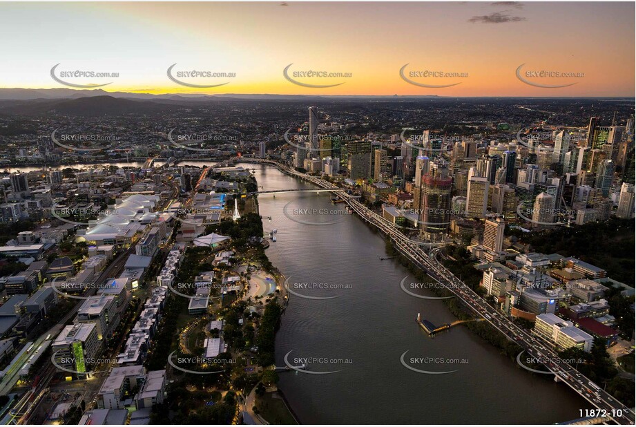 South Brisbane at Dusk QLD Aerial Photography