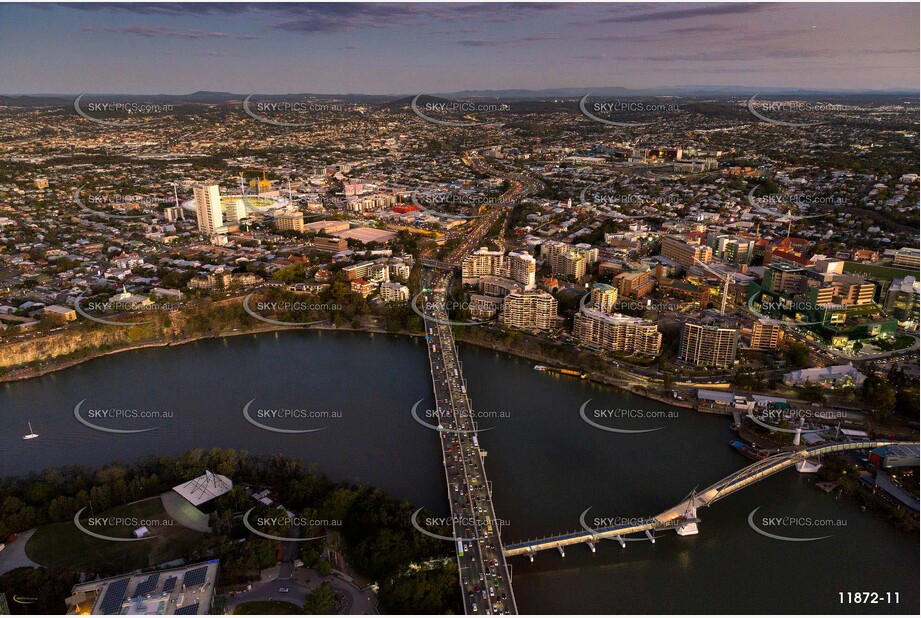 South Brisbane at Dusk QLD Aerial Photography