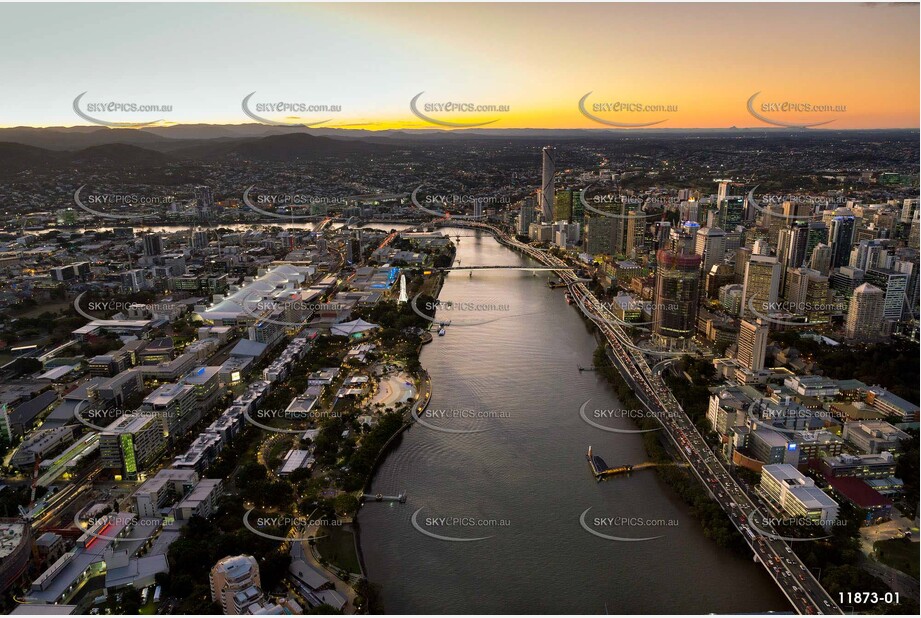 Brisbane at Last Light QLD Aerial Photography