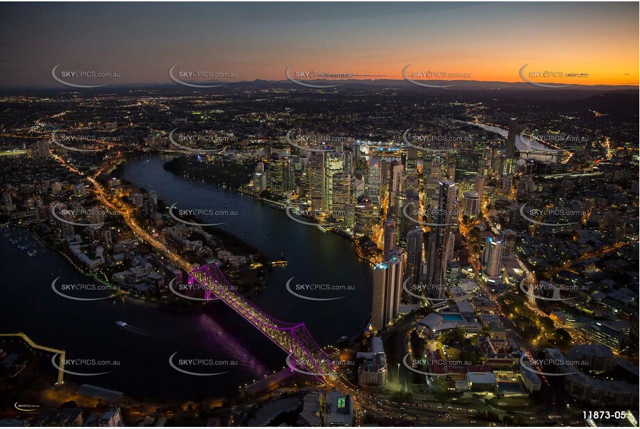 Brisbane at Last Light QLD Aerial Photography