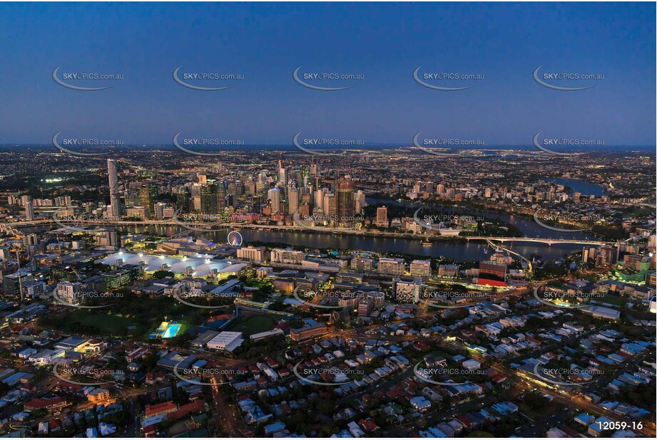 Highgate Hill at Last Light QLD Aerial Photography