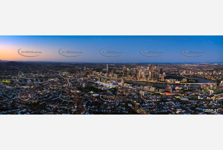 Highgate Hill at Last Light QLD Aerial Photography