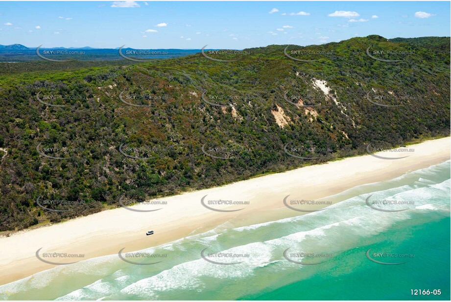 Beach Driving - Teewah Beach QLD Aerial Photography