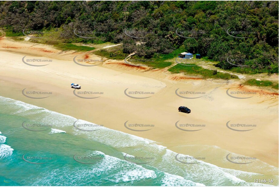 Camping - Teewah Beach Double Island Point Aerial Photography