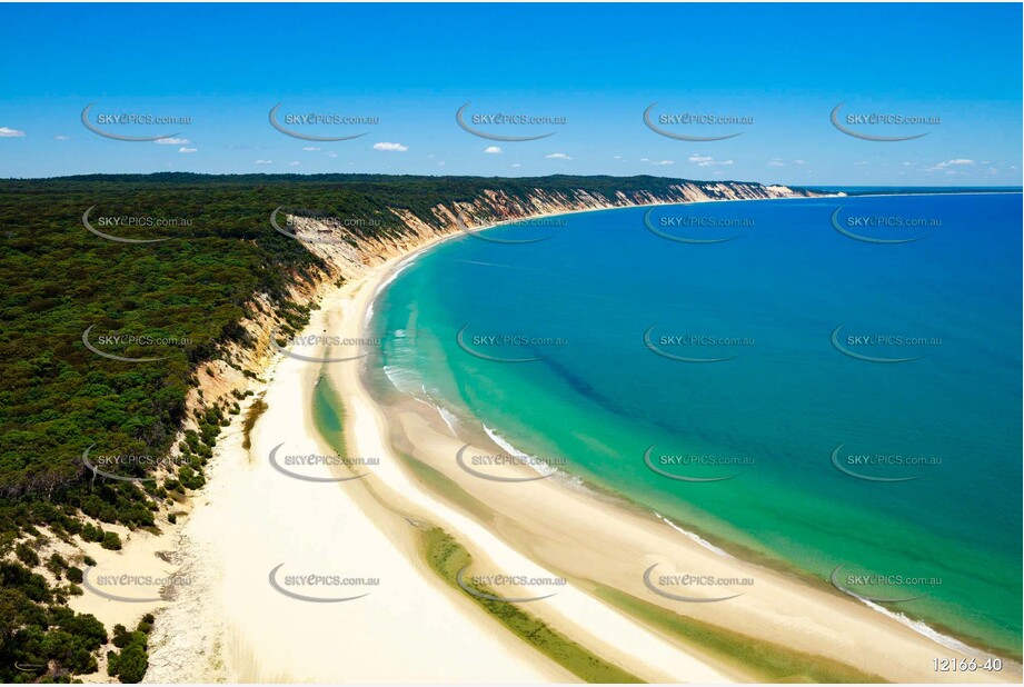 Sand Cliffs - Rainbow Beach Aerial Photography