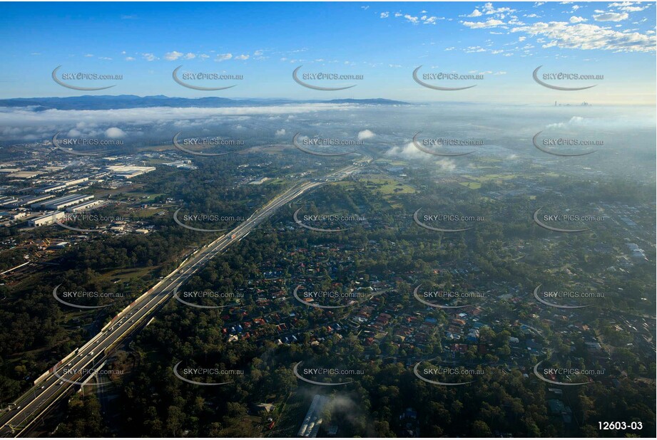 Peak High Traffic - Centenary Hwy Brisbane QLD Aerial Photography