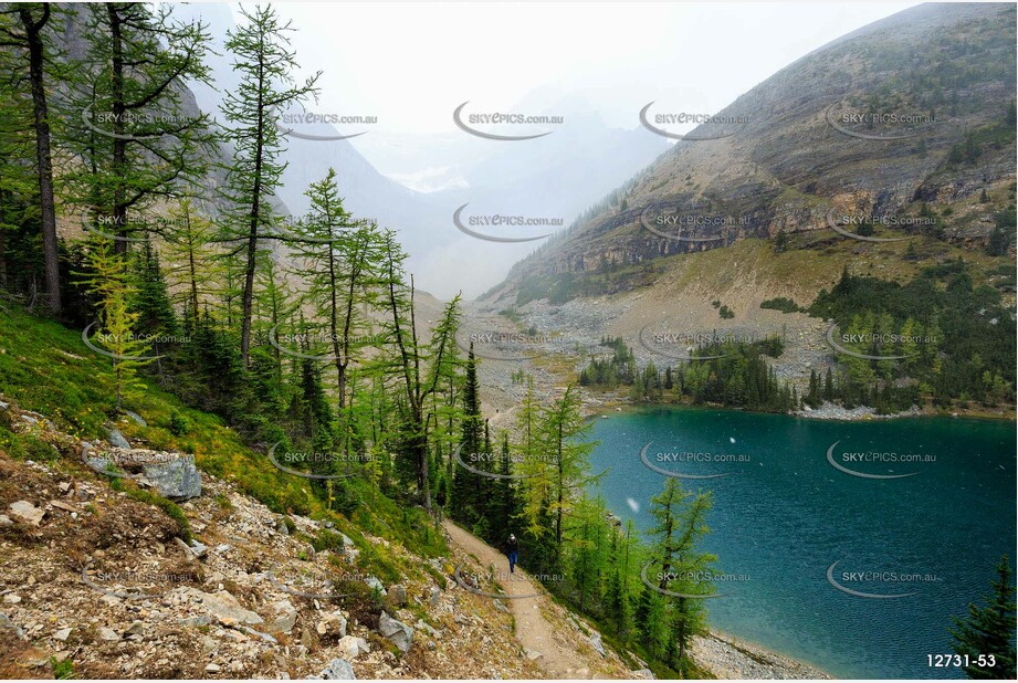 Lake Agnes - Lake Louise Alberta Aerial Photography