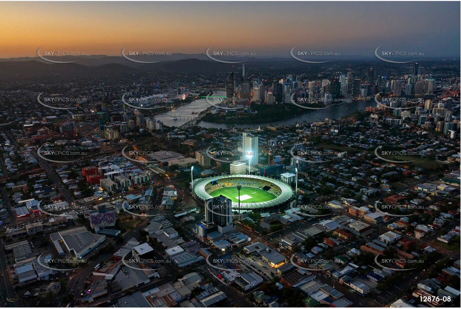 Lights On At The Gabba QLD Aerial Photography