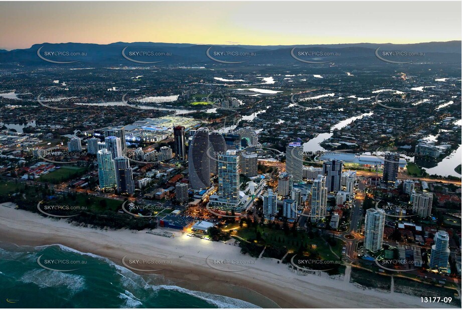 Broadbeach At Last Light QLD Aerial Photography