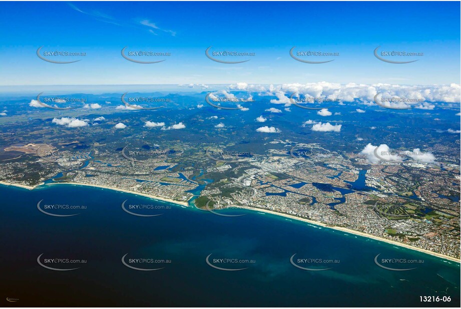 Burleigh Heads from around 9000ft QLD Aerial Photography