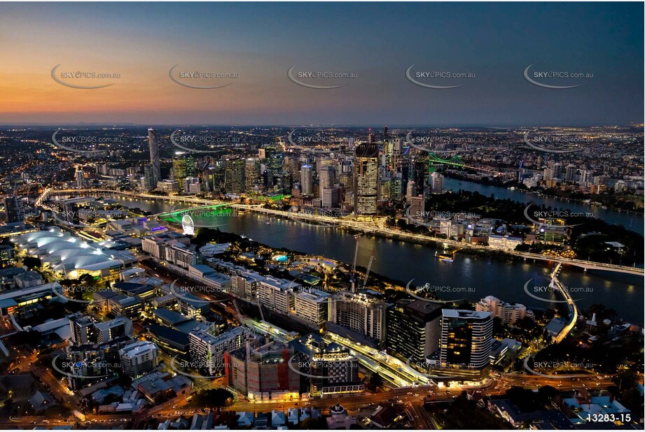 South Brisbane at Last Light QLD Aerial Photography
