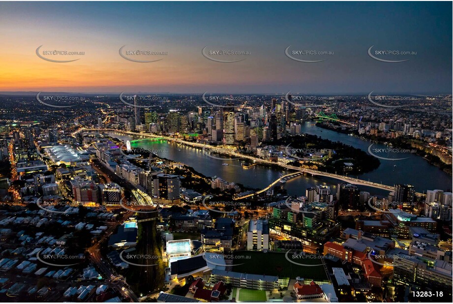 South Brisbane at Last Light QLD Aerial Photography