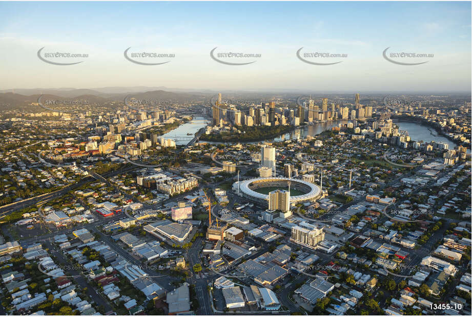 Sunrise Aerial Photo Woolloongabba QLD Aerial Photography