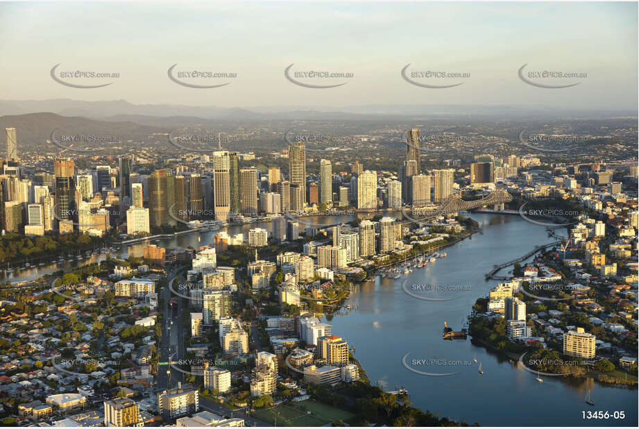Sunrise Aerial Photo Kangaroo Point QLD Aerial Photography