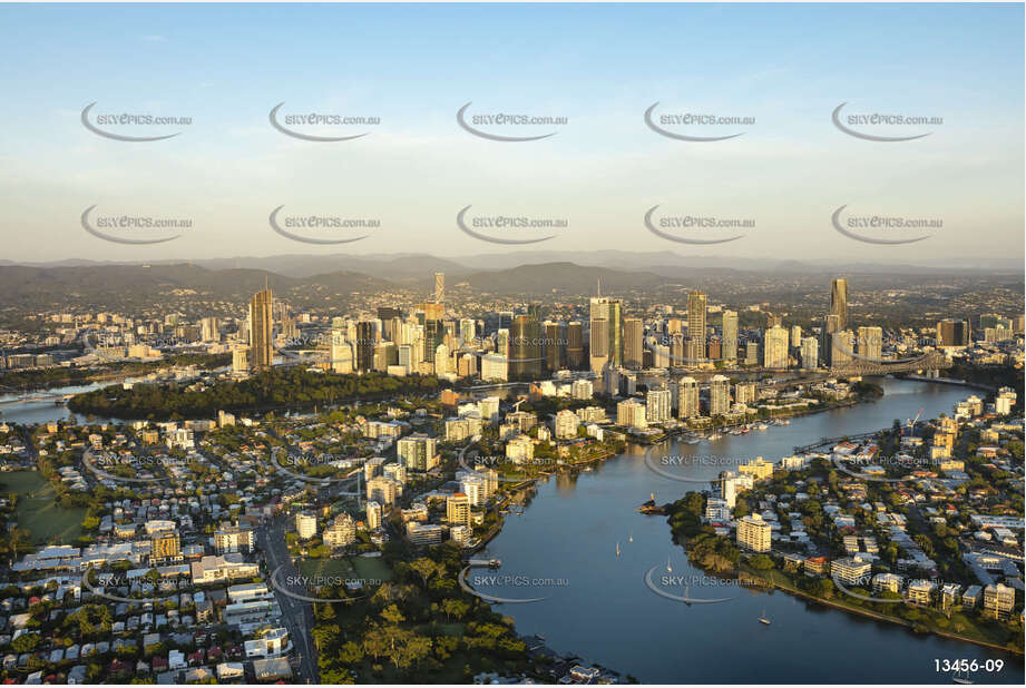 Sunrise Aerial Photo East Brisbane Aerial Photography