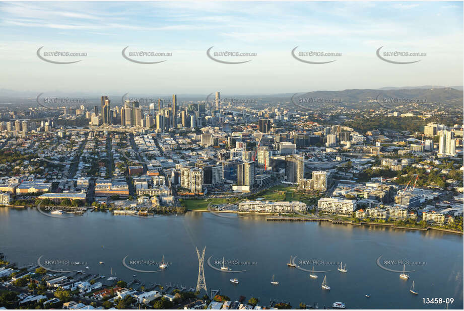 Sunrise Aerial Photo Newstead QLD Aerial Photography