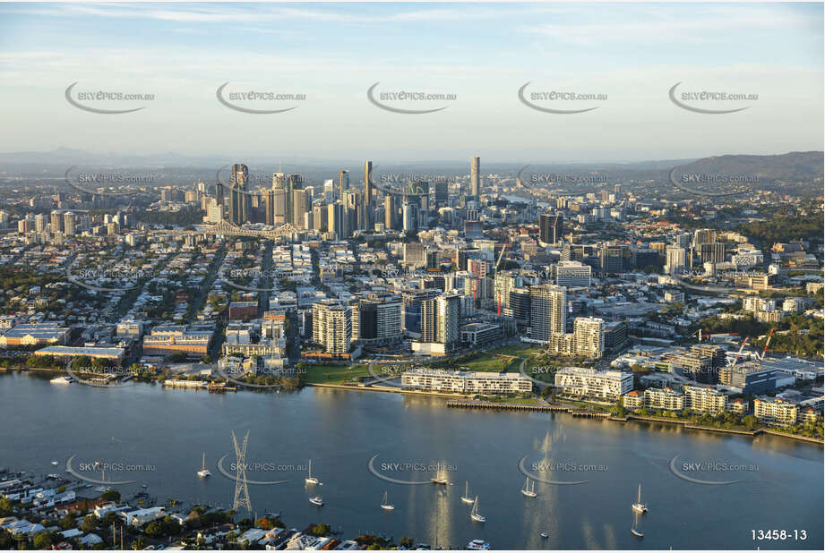 Sunrise Aerial Photo Newstead QLD Aerial Photography