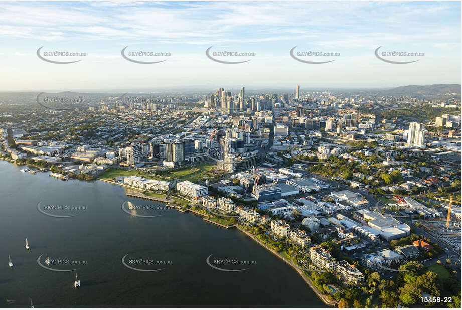 Sunrise Aerial Photo Newstead QLD Aerial Photography